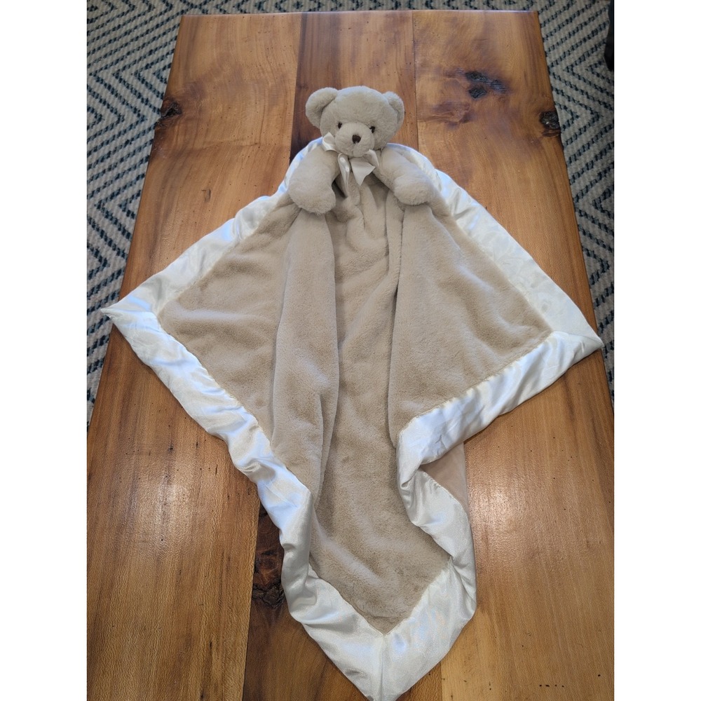 Edgehill Bearington LOVEY Large Plush Baby Blanket Satin Trim 27 Inch